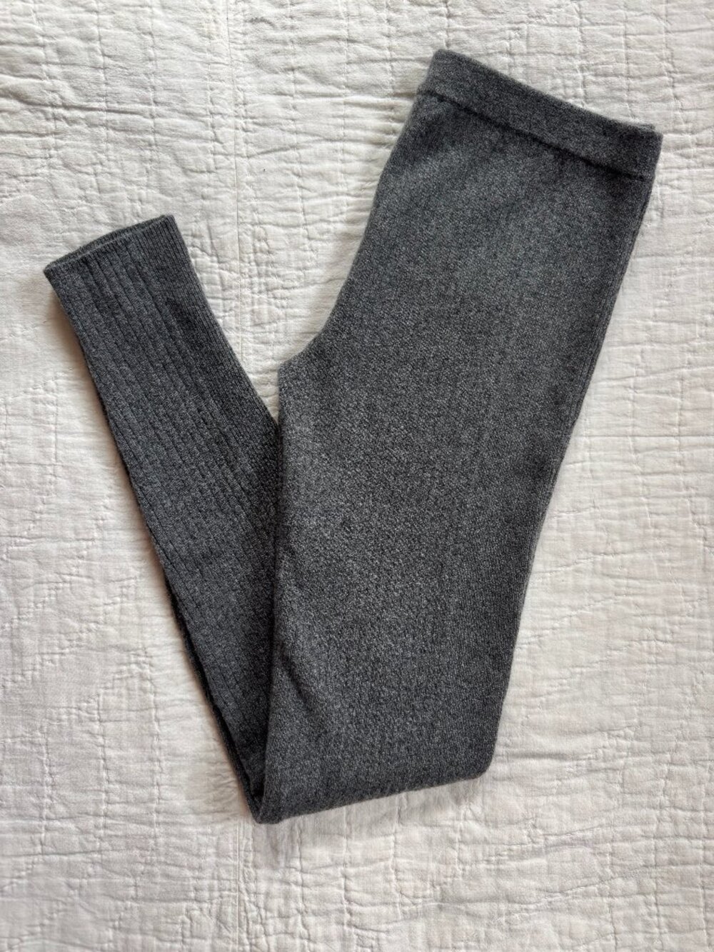 Club Monaco Ribbed Knit Wool-Cashmere Blend Leggings Small